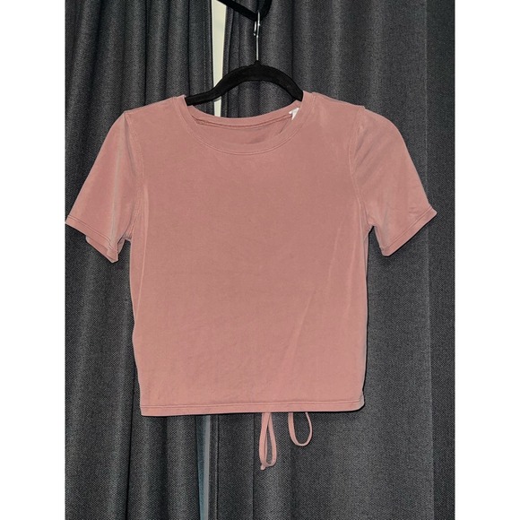 Lululemon Athletica Tops - Lululemon Open Tie Back Short Sleeve Top Size 4